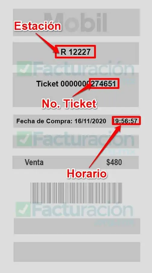 ticket para Factura Mobil