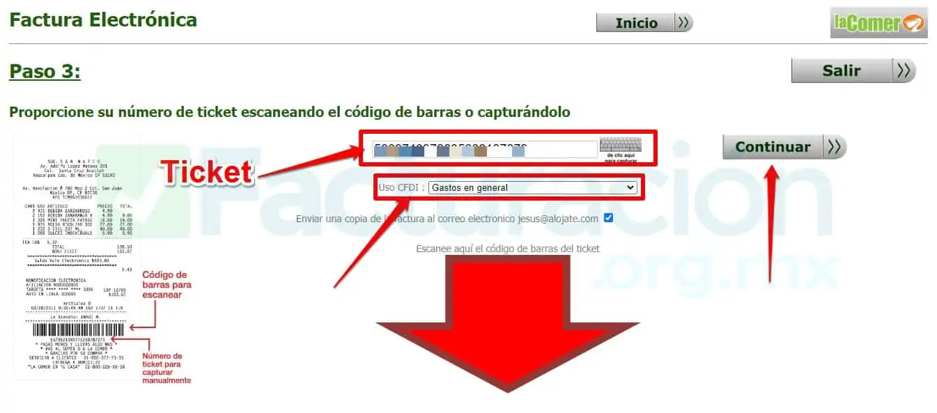 Facturación Como Facturar tus tickets de la Comer
