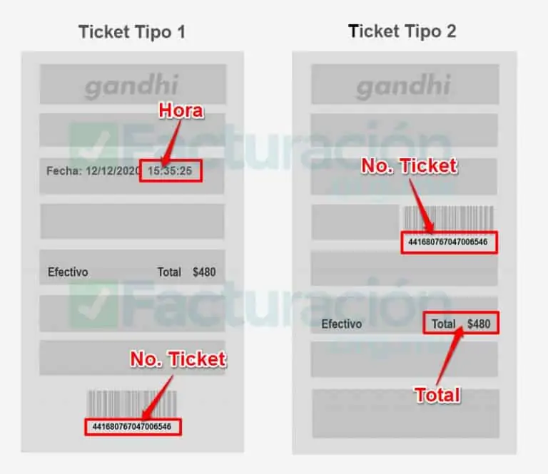tickets Gandhi para facturar