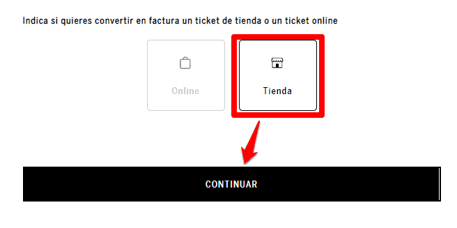 compra en línea o en tienda