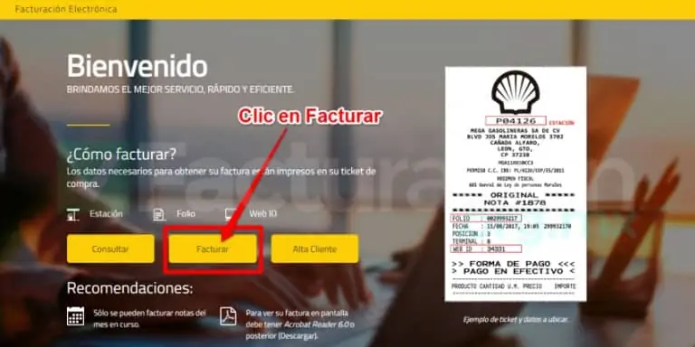 Shell Facturación Electrónica. Como Facturar Online Gasolina