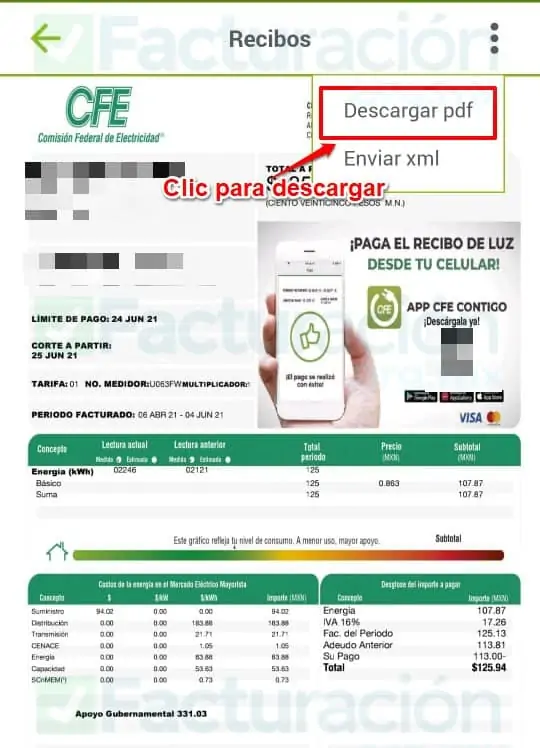 Imprimir Recibo De Luz De CFE En Minutos