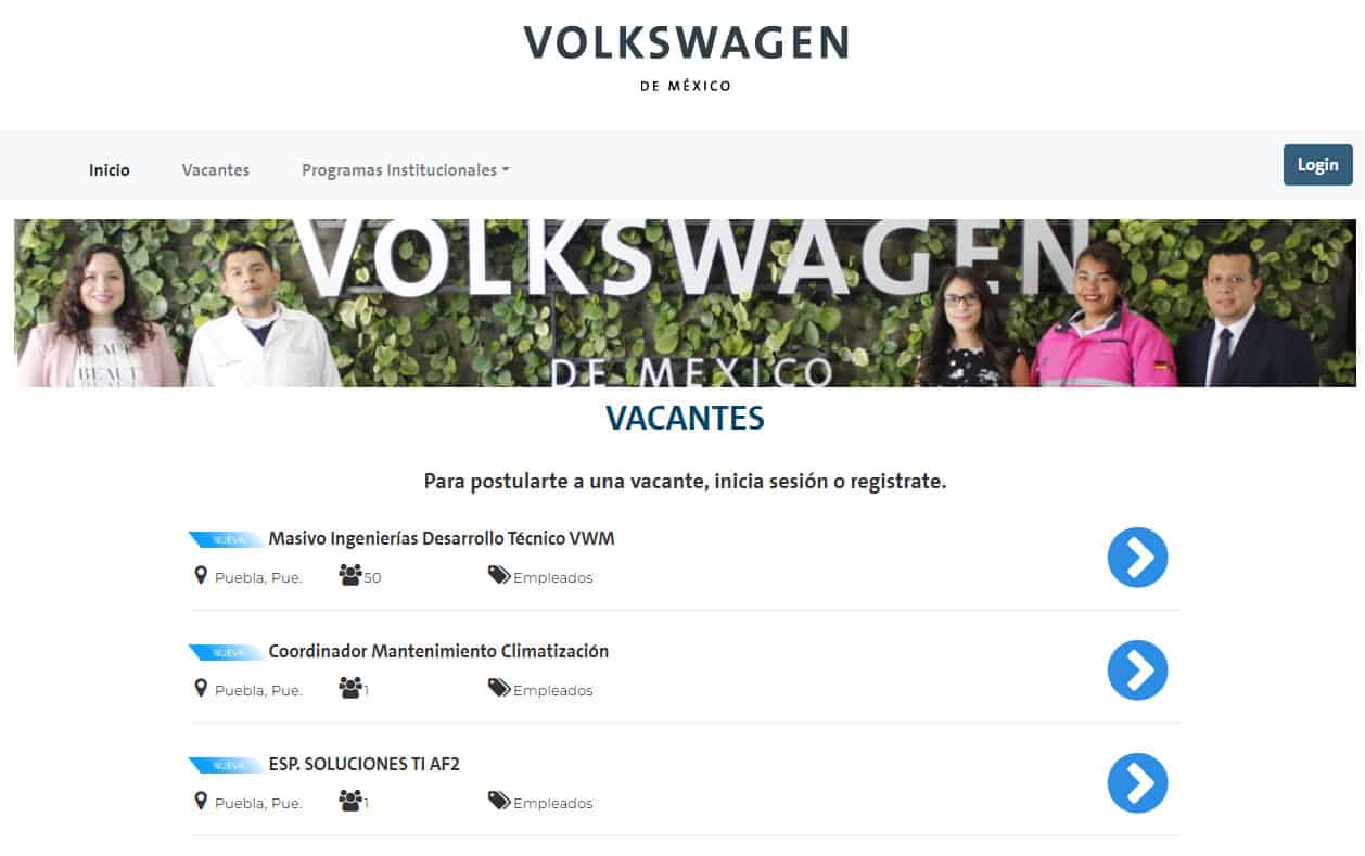 Bolsa de trabajo de Volkswagen