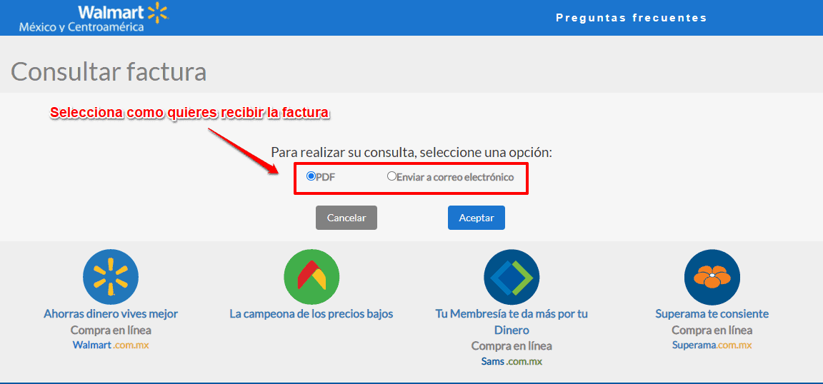 ¿Cómo recuperar o Consultar Factura Walmart?