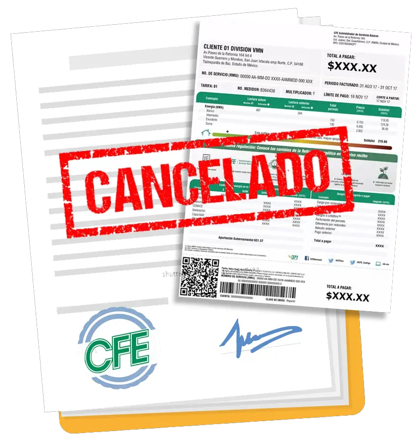 cancelar contrato CFE