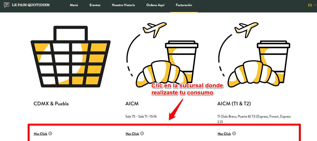 Le Pain Quotidien Facturación Cómo facturar tus tickets