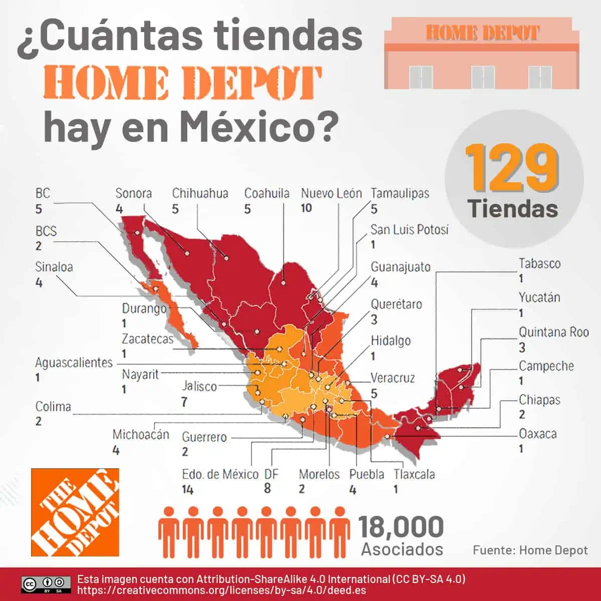 Cuantas tiendas Home Depot hay en México 