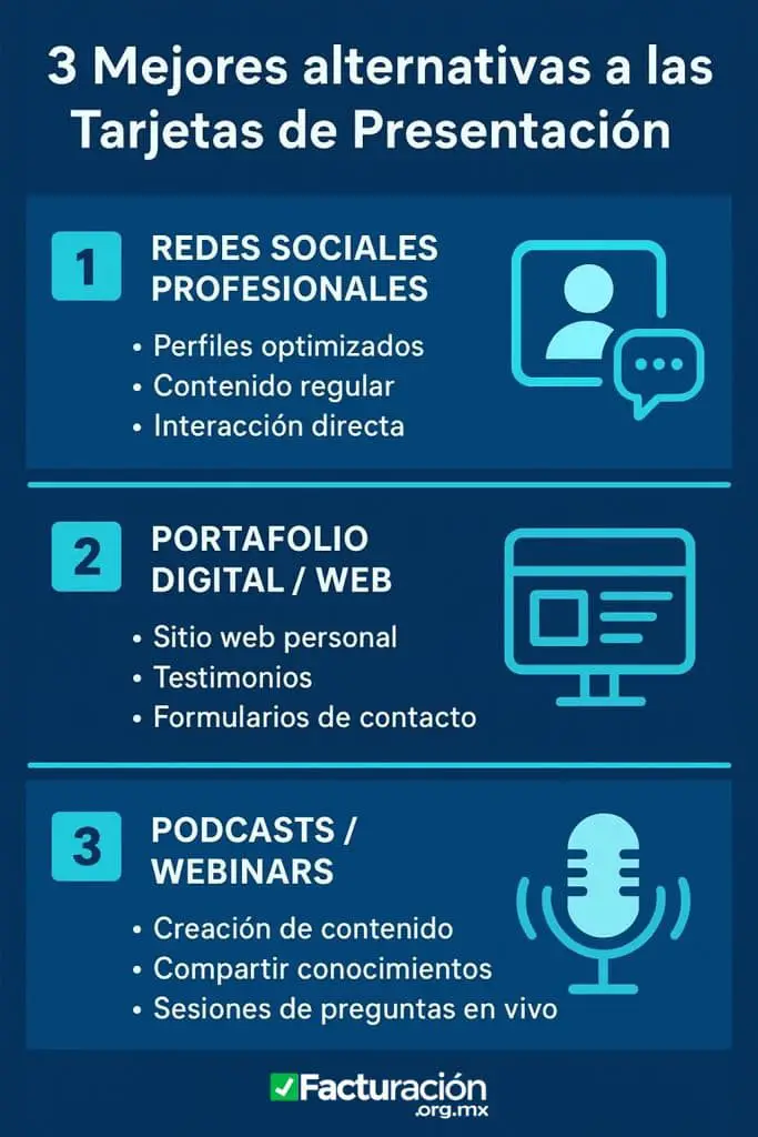 Alternativas a las tarjetas de presentación Alternativas a las tarjetas de presentación