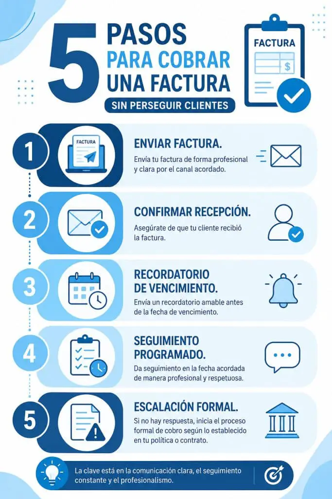Pasos para cobrar una factura sin perseguir clientes