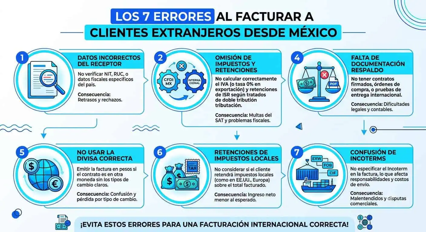 Errores al facturar a clientes extranjeros