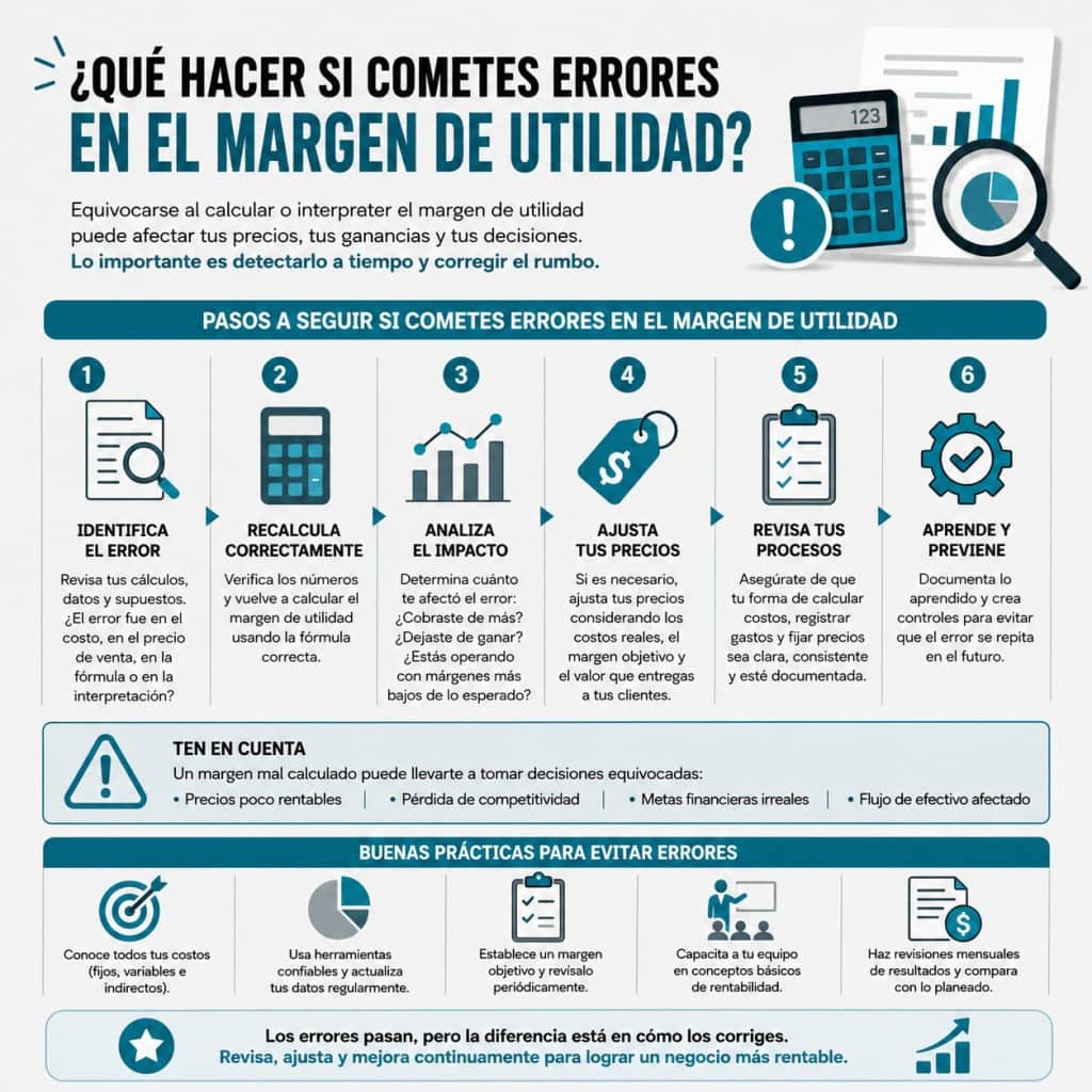 Que hacer si cometes errores en el margen de utilidad Que hacer si cometes errores en el margen de utilidad